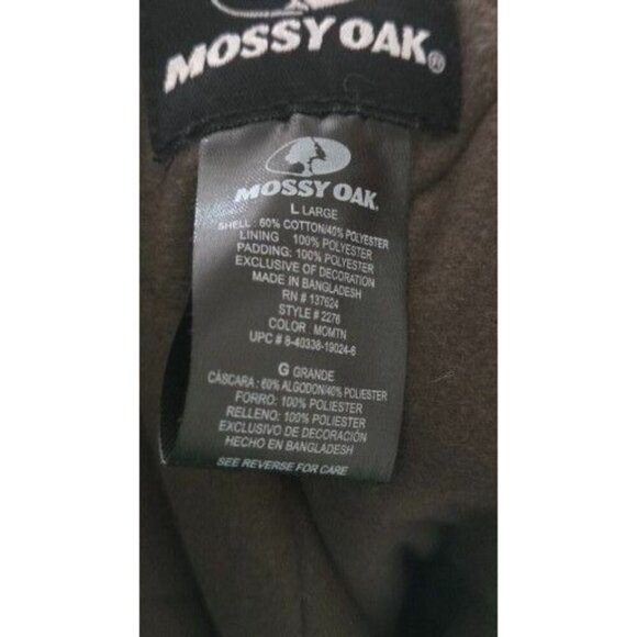 Mossy Oak Mountain Country Insulated men's Bomber Jacket size Large - Picture 9 of 9